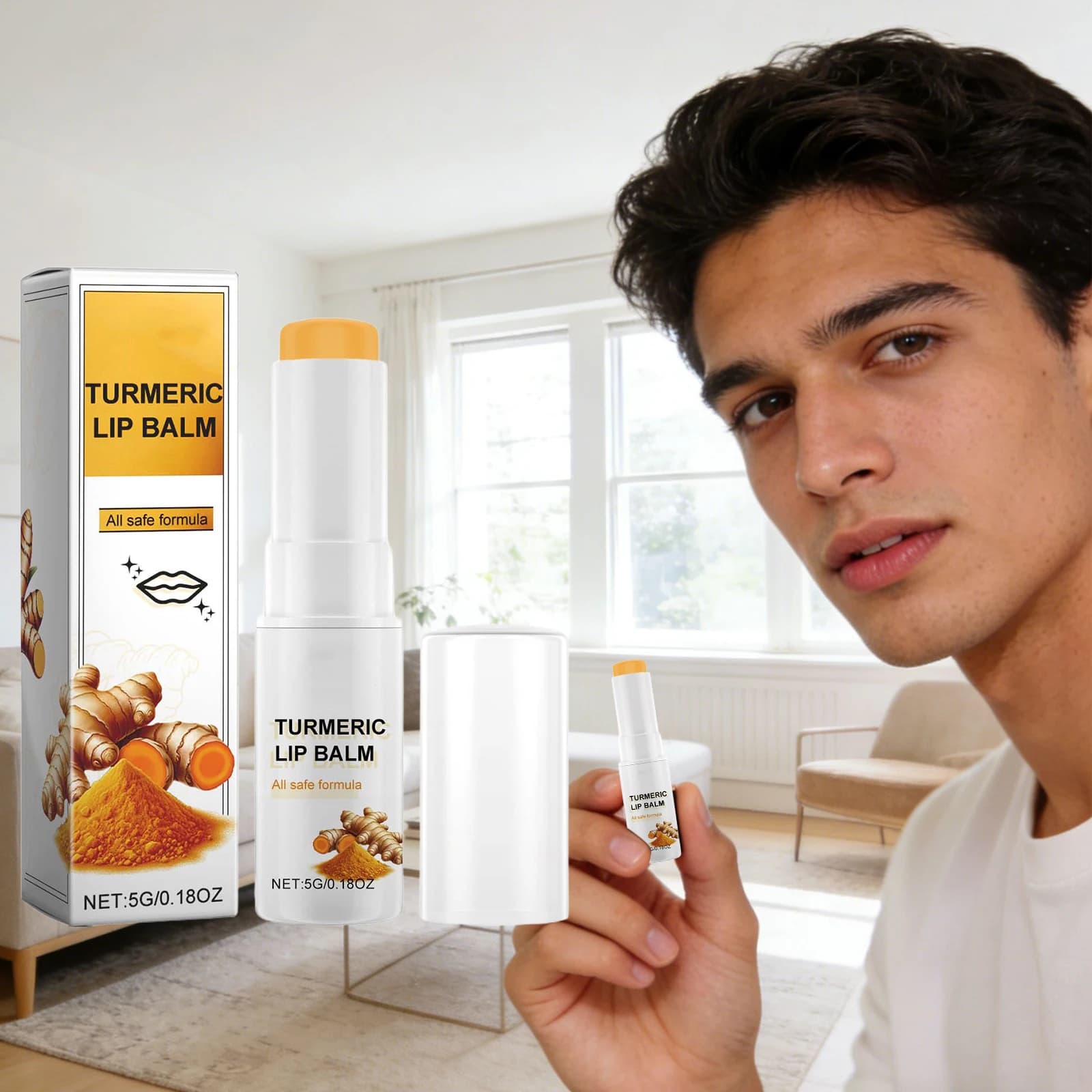 Durable hydrated collagen moisturizer Prevents dry Reduces roughness Improves gloss Improves lip balm with curcuma root