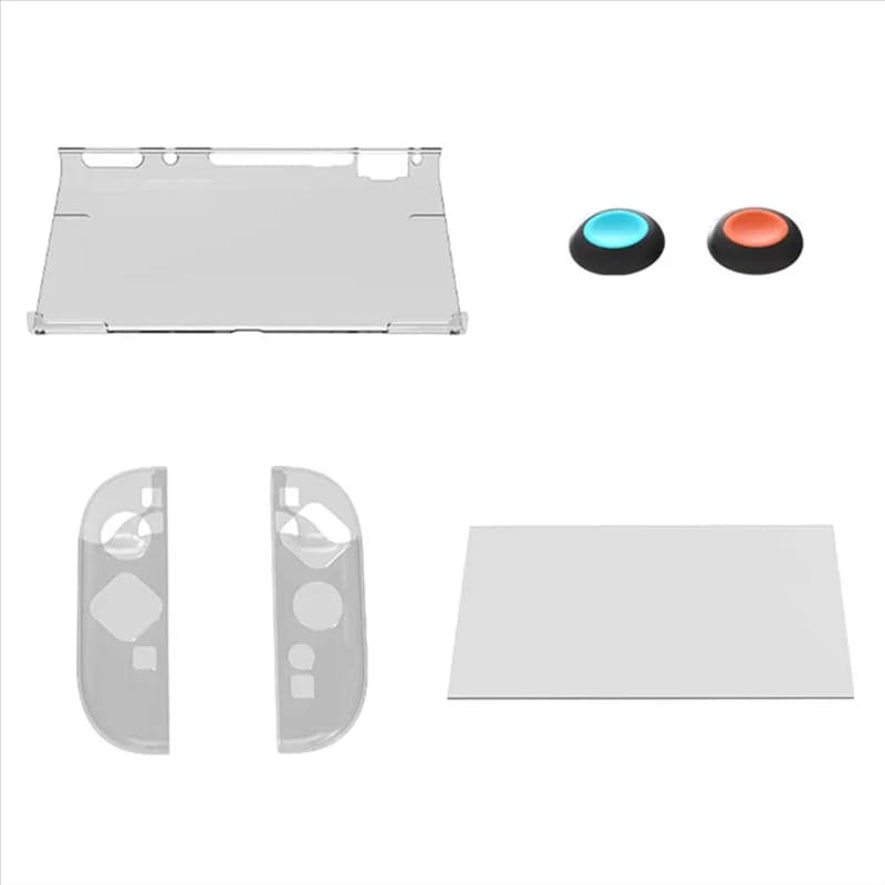 B03B-Per Switch 2 Custodia protettiva staccabile con protezione per lo schermo e cappucci per impugnatura per pollice Custodia controller per Nintendo Switch 2