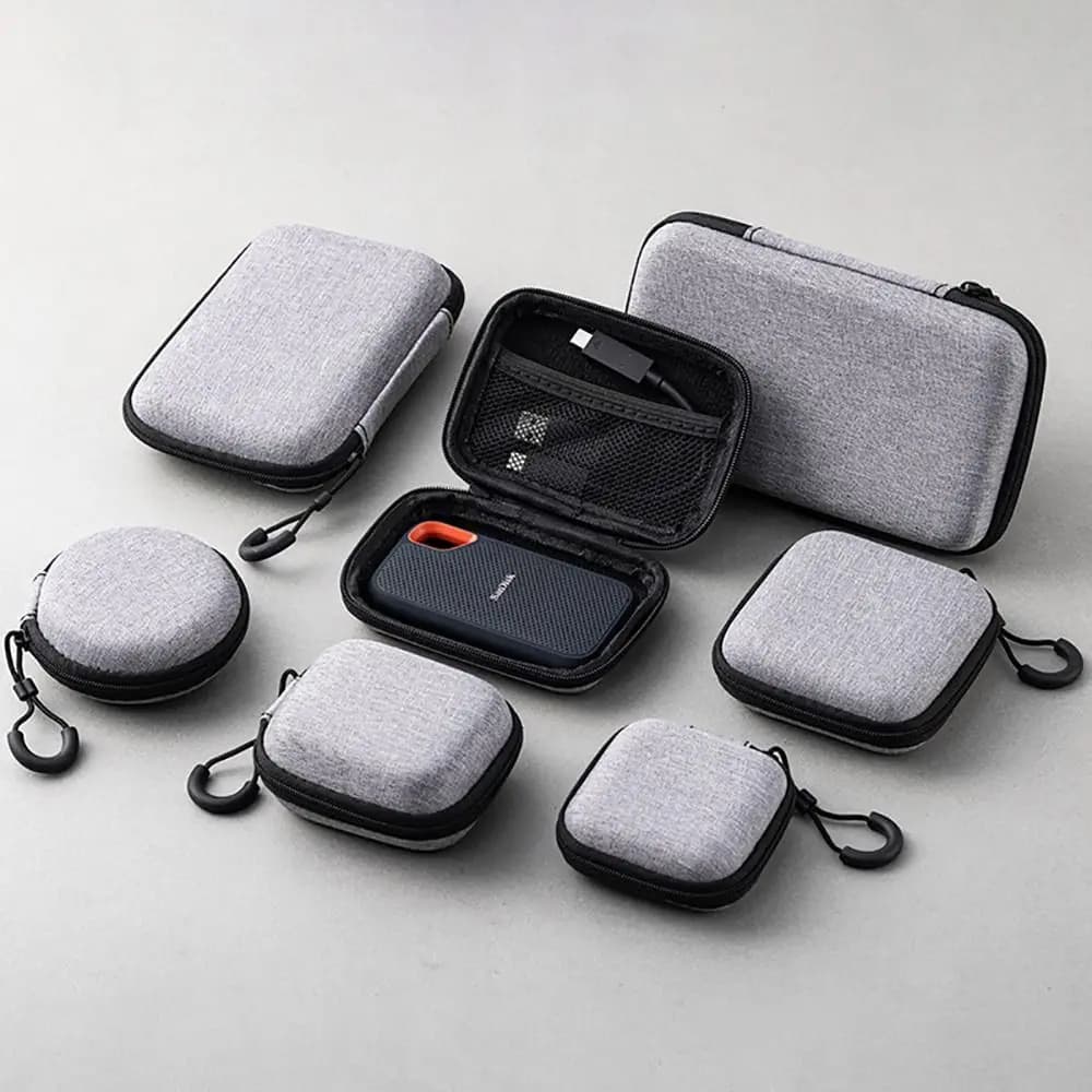 1Pcs Earphone/Phone/Charging Cable EVA Storage Bag For Airpod Mini Zipper Earphone Case Portable Digital Accessories