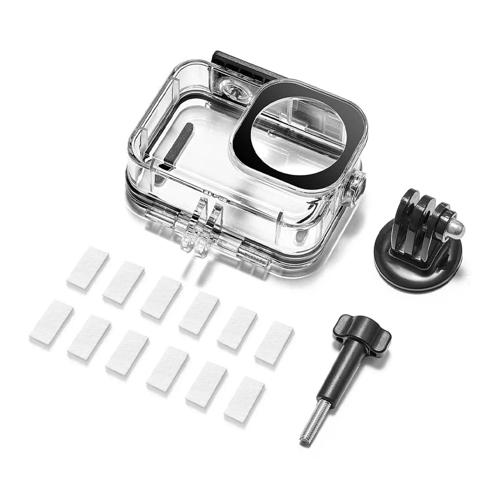Nuovo 60M Custodia subacquea invisibile Custodia rigida durevole impermeabile Custodia trasparente per DJI Osmo Action 6 Accessori per action camera