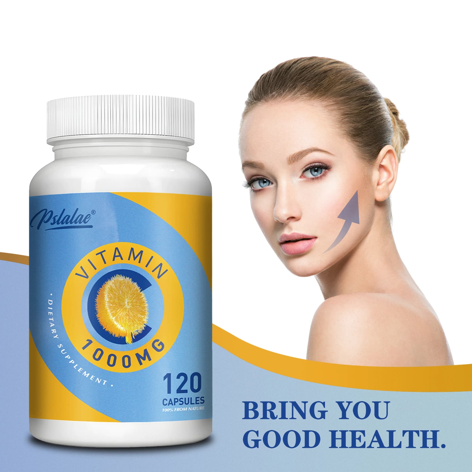 Vitamin C 1000mg - Antioxidant, Promotes collagen production, Improved cell energy, Supports skin, hair and nail health