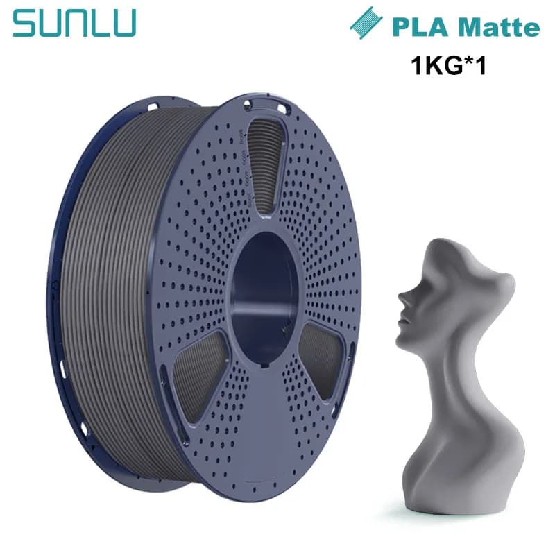 SUNLU 1KG PLA Matte Filamento per stampante 3D Bobina da 1,75 mm 1000 g (2,2 libbre) Filamento prelavato senza nodi Adatto alla maggior parte delle stampanti FDM