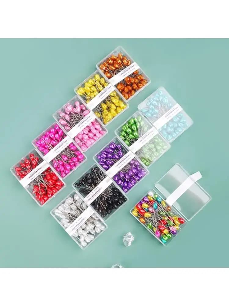 Spilla da cucito colorata da 50 pezzi Spilla lunga per trapuntatura Spilla posizionamento per cucito Spilla da sartoria per