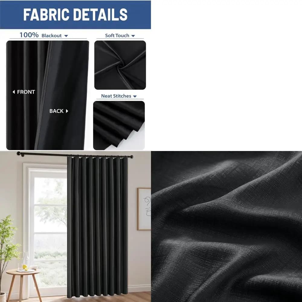 Tende Oscuranti Extra Larghe per Privacy, Insonorizzazione e Isolamento Termico - 100x108 Pollici