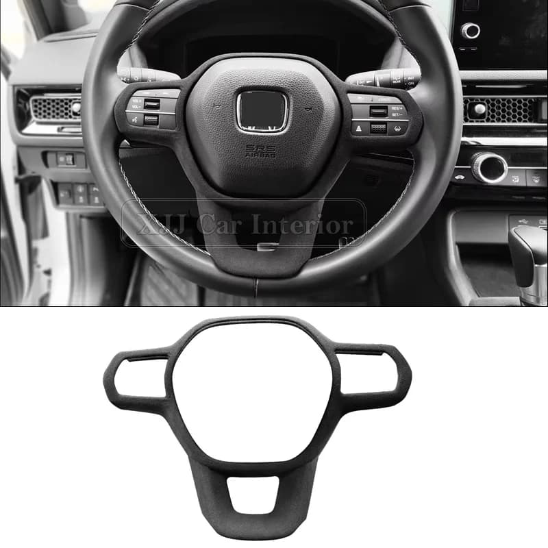 Wrap Center Console Wheel Cover Panel Trim Wall decal for Honda Civic 11th 2022 2023 2024+ Interior accessories car