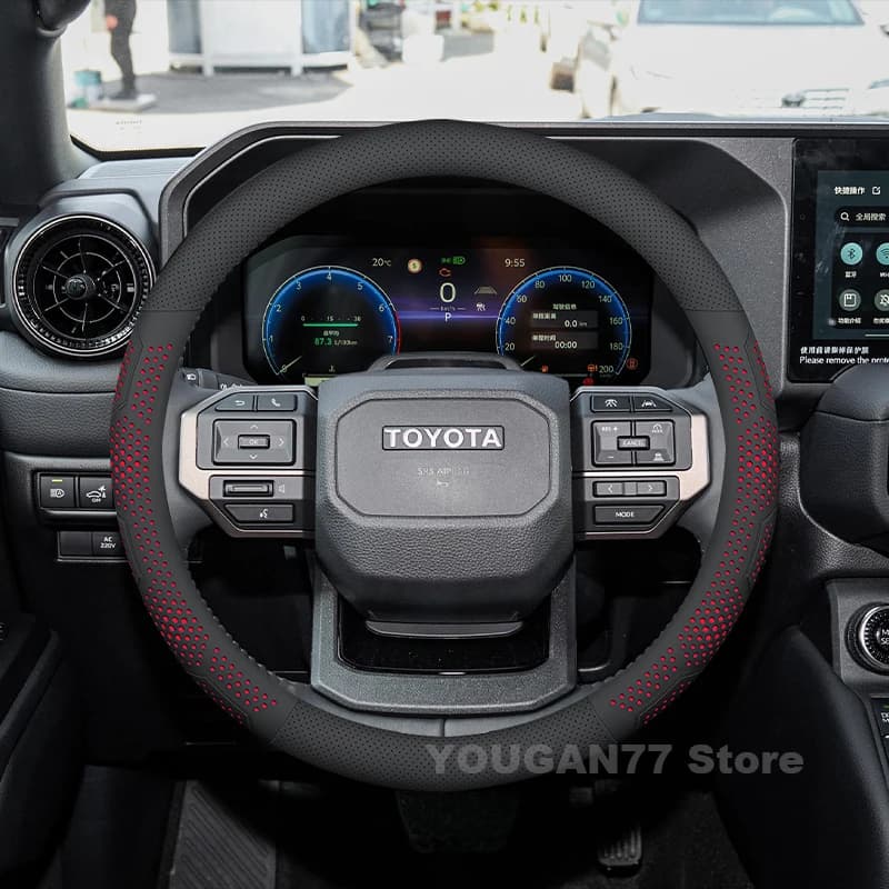 Coprivolante in Pelle per Toyota Land Cruiser 250 Prado LC250 2024 2025, Accessori Interni Auto per Toyota Prado 2025