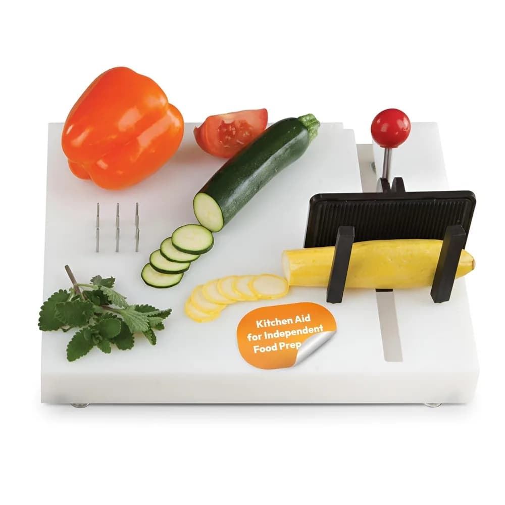 One Handed Adaptive Cutting Board with Non Slip Suction Feet Stainless Steel Spikes Adjustable Jaws for Secure Food Prep Cutting Grating and Peeling