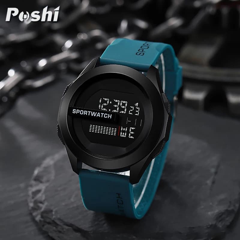 Men's Sports Electronic Watch Luxury Digital Wrist Watch Luminous Timekeeper With Weekday Waterproof Men's Watches