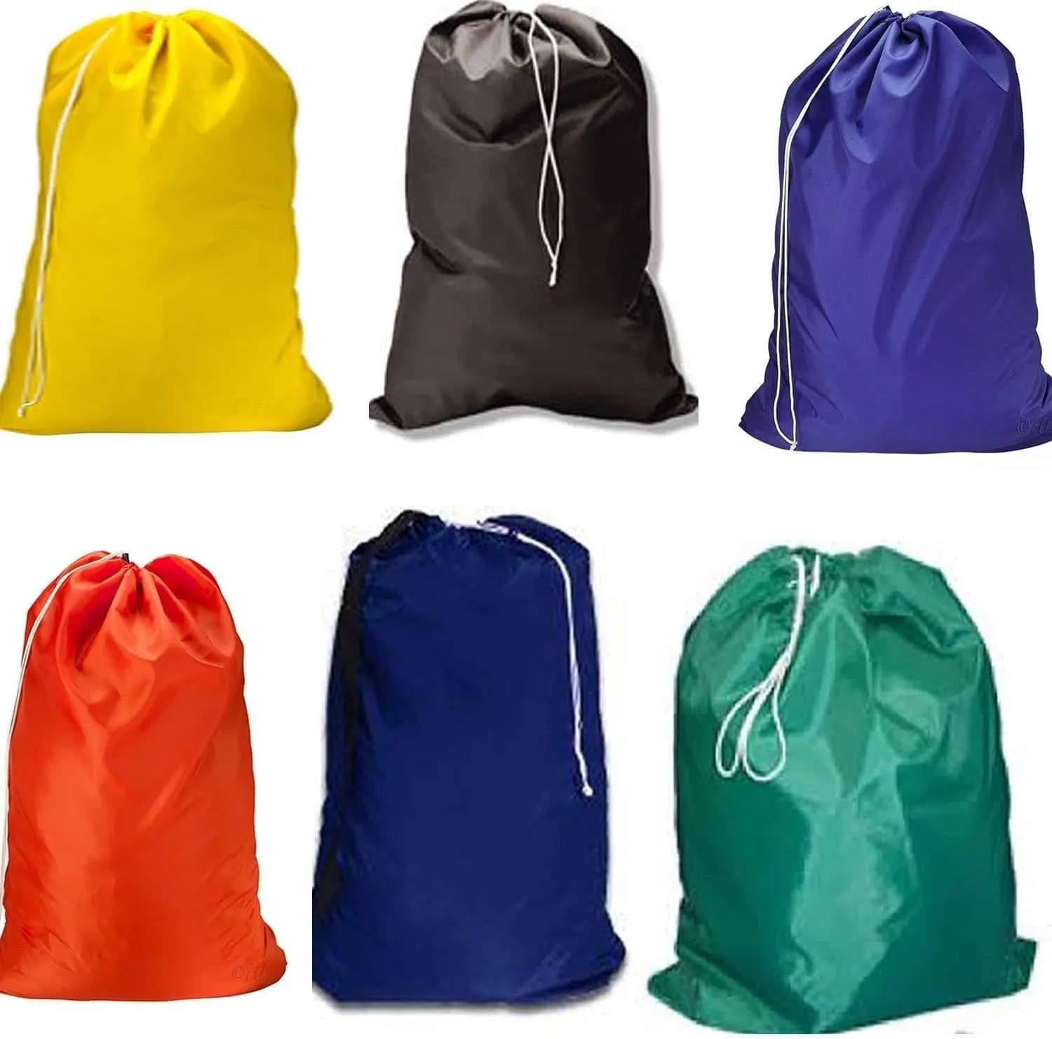 Borsa per Bucato Resistente e Grande, Tessuto Robusto (Colore e Dimensioni Potrebbero Variare) con Chiusura a Coulisse. Sacchi per Bucato Ideali e Lavabili in Lavatrice per il College, Do