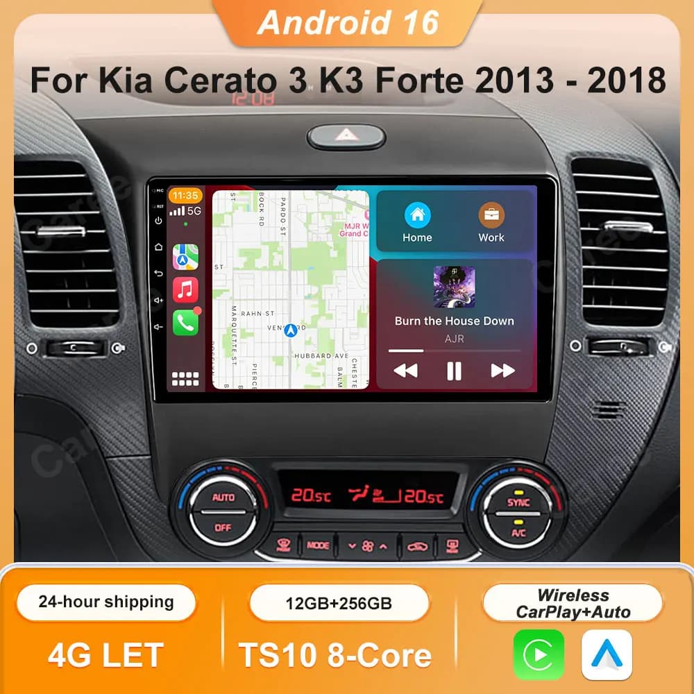 Android 14 Per Kia Cerato 3 K3 Forte 2013 2014 2015 2016 2017 2018 Auto Auto Radio Lettore Multimediale di Navigazione GPS NO 2din DVD