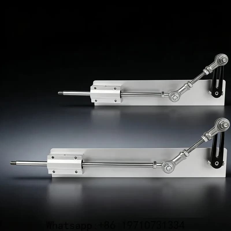 Attuatore Telescopico Lineare DIY con Asta di Spinta Alternata 2-8CM/3-15CM, Parte di Ricambio per Macchinari con Manovella e Asse Lineare
