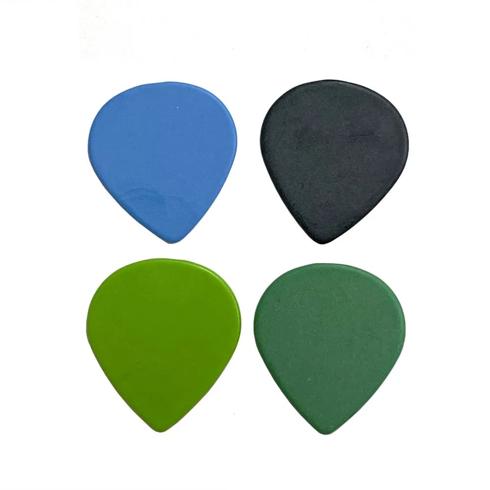 Set di 100 Plettri per Chitarra Jazz in Delrin a Goccia, Spessore 1mm e 1.5mm, Colori Nero, Verde, Blu