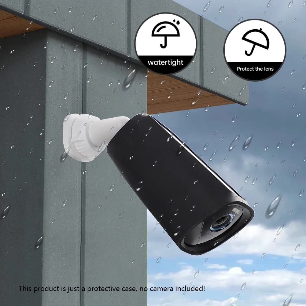 Silicone Protective Cover for Eufy Cam 3 Waterproof Anti-Scratch Camera Protective Shell UV-proof Protection Case for EufyCam 3