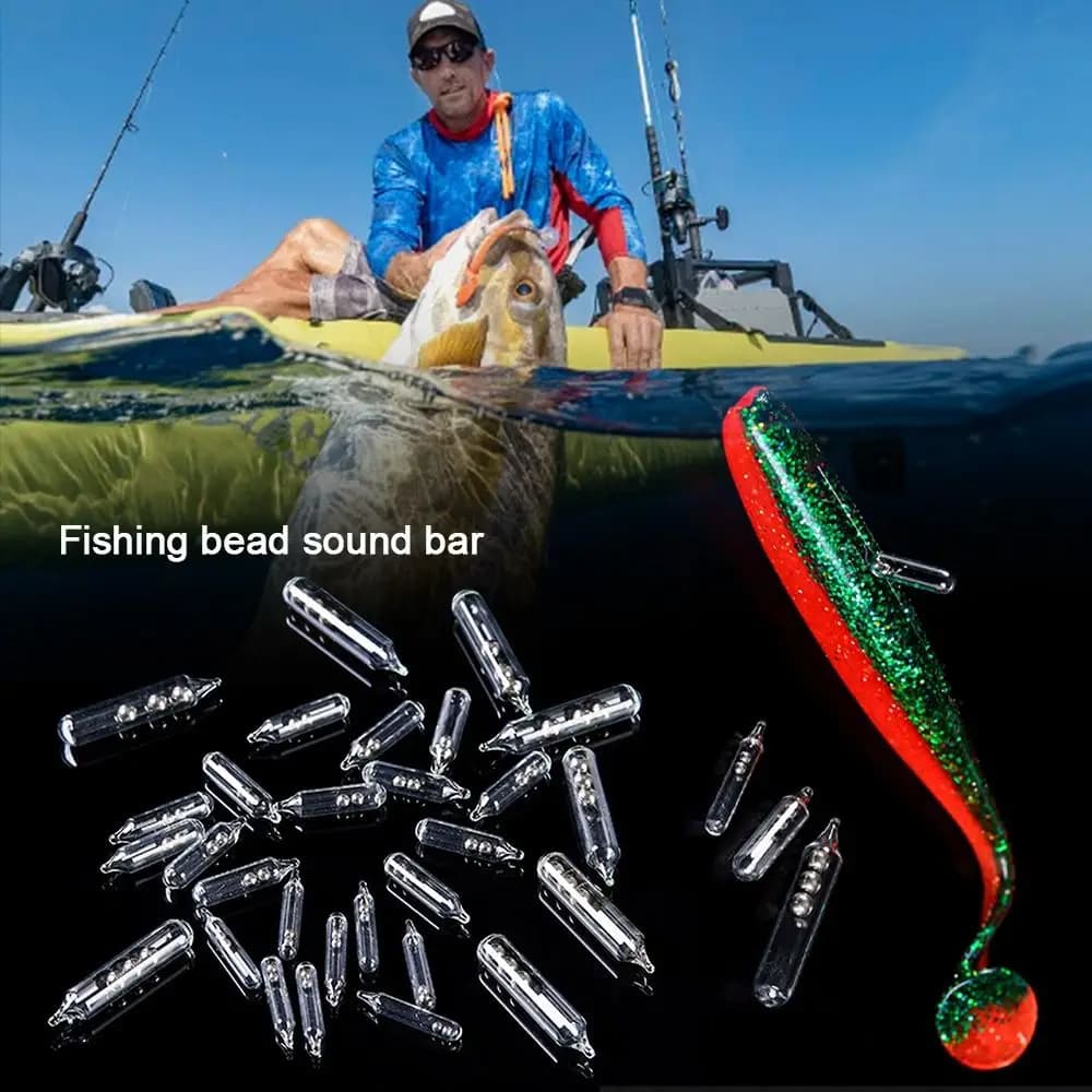 Attrezzi per la pesca: Barra sonora con perline e sfere d'acciaio per attirare il pesce, 4 misure, con funzione di agitazione, per legature in vetro, esca morbida