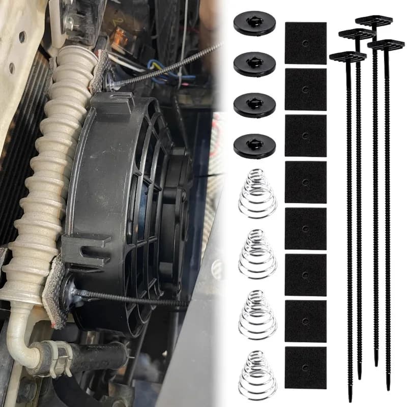 Kit di montaggio per cinghia di collegamento ventola radiatore elettrico per camion auto Accessori universali per auto Parti per Honda BMW Fiat Audi Toyota 2 set