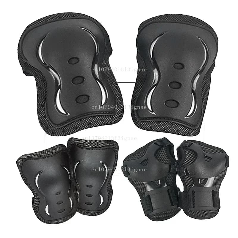 Kids Sports Protective Equipment Wheel Skates Boys and Girls Knee Pads with wrist elbow strap 6 in 1 in nylon foam