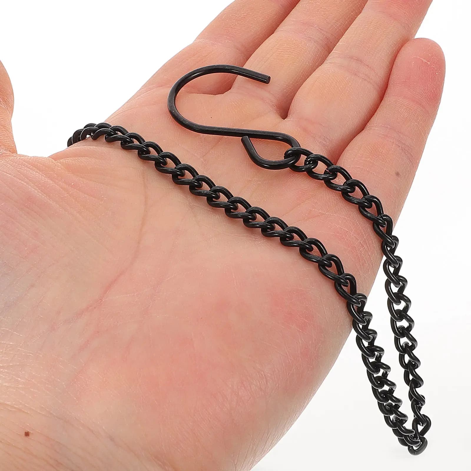 6Pcs Rust Resistant Metal Hanging Chain with Hooks for Outdoor Plants Bird Feeders Flower Baskets Wind Chimes Garden Hanger