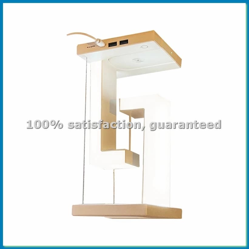 Lampada da Scrivania LED con Design Fluttuante, Ricarica Wireless, Controllo Touch, Luce Notturna Decorativa per Camera da Letto - ABHG