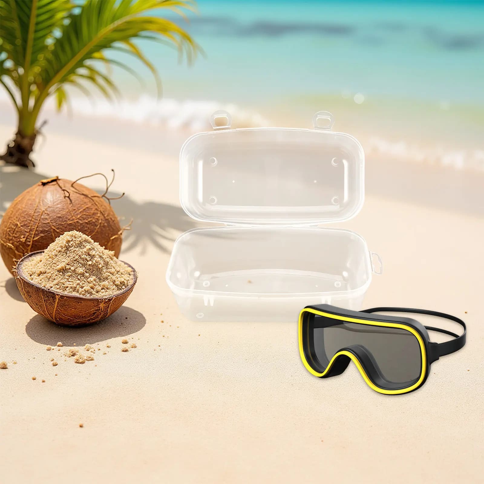 Waterproof Anti-shocket Rigid Case for Underwater Masks and Occhialini from Snorkeling - Ideal for Travel and Beach