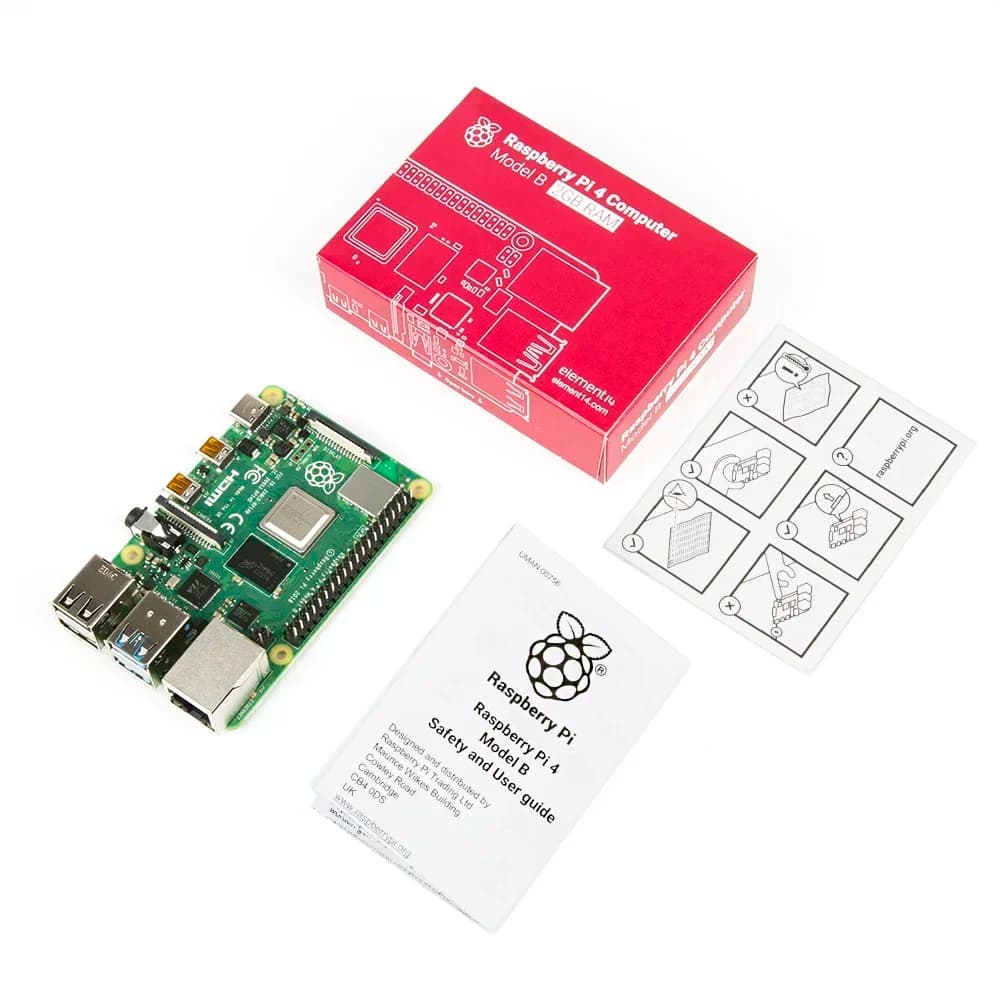 2025/Stock raspberry pi modello pi4 4b 2GB RAM kit avviamento scheda pi 4 2g computer modello B pi4b