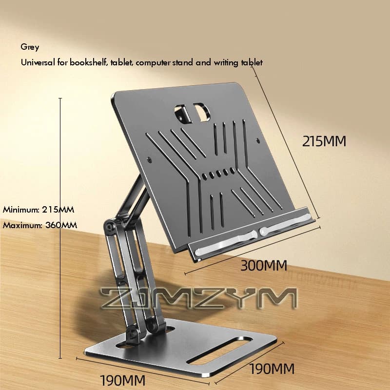 Supporto per tablet e telefono in alluminio, supporto multifunzionale per iPad, supporto per laptop, supporto per telefono, supporto per tablet