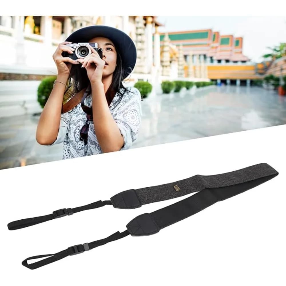 Adjustable Camera Strap, PU Cotton Camera Shoulder Strap Retro Neck Belt Strap for DSLR Camera