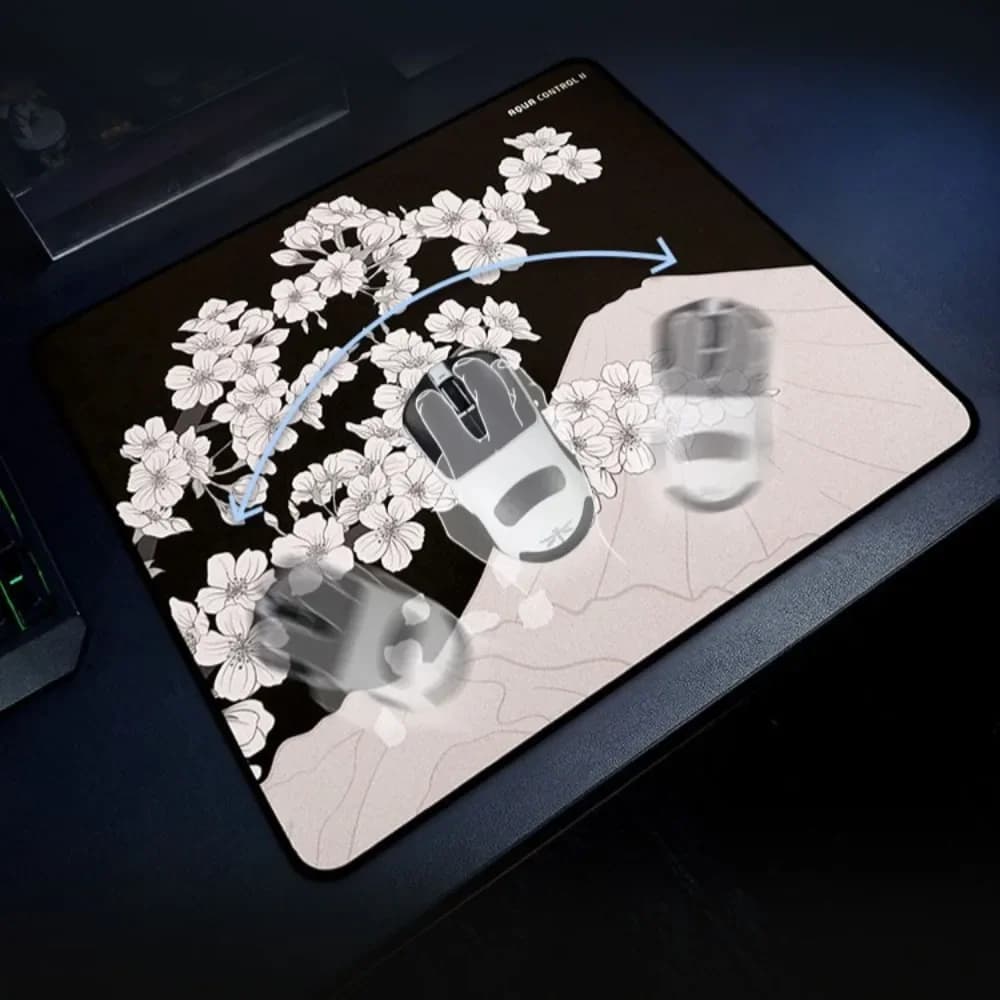 X-Raypad Aqua Control 2 Tappetino per mouse Cherry Blossom Tappetino per scrivania Gamer Pc FPS Tappetino per mouse da gioco Durevole bordo cucito Accessori per uffici