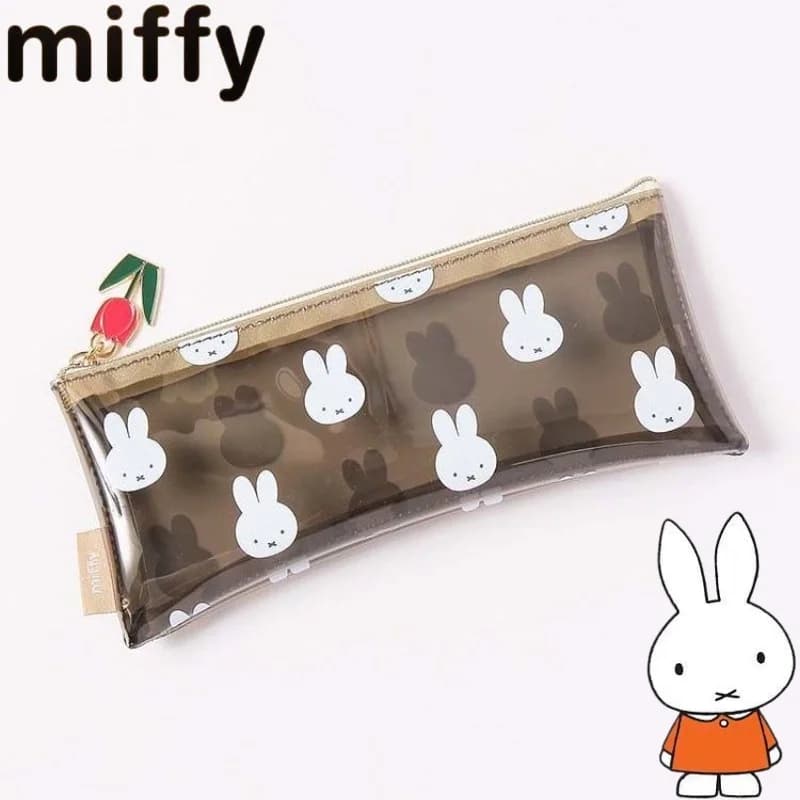 New Sweet Miffy Rabbit Cute Creative Cartoon Pattern Fashion Simple Lightweight Portable Transparent Waterproof Pencil Case