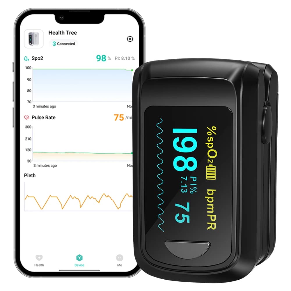HealthTree Bluetooth finger Pulse Oximeter PR Oximeter Oxymeter Oxymeter