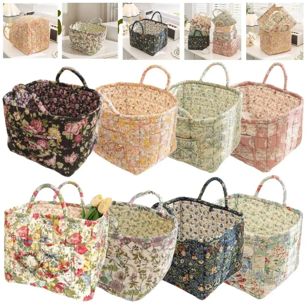 Boho Textile Storage Basket Large Capacity Quilted Clothes Basket Foldable for dirty clothes Intimo Order Baskets