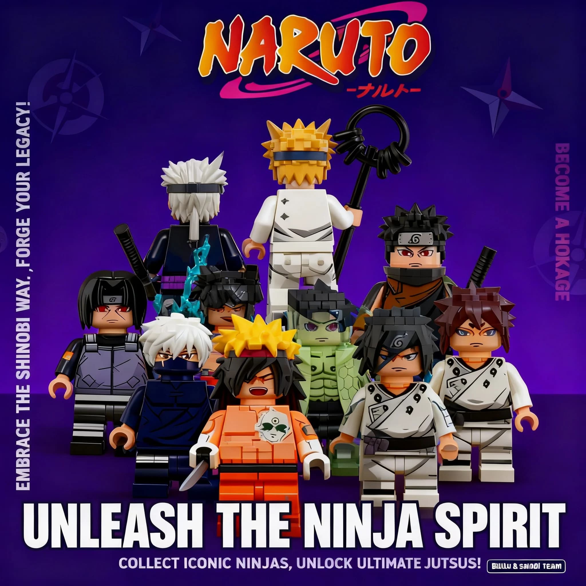 Naruto Sasuke Uchiha Itachi Kakashi Jiraiya Tsunade Obito Anime Mini Building blocks Characters WM6155 WM6154 WM6153 Indora