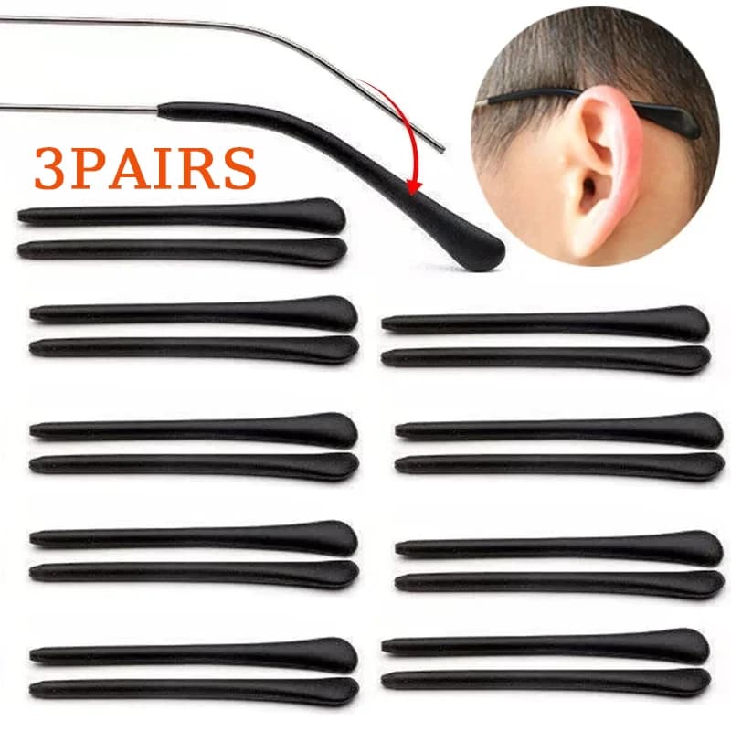 3 paia/set occhiali antiscivolo in silicone coprigambe staffa per gancio per l'orecchio antiscivolo occhiali da sole occhiali gamba tempio coperture paraorecchie