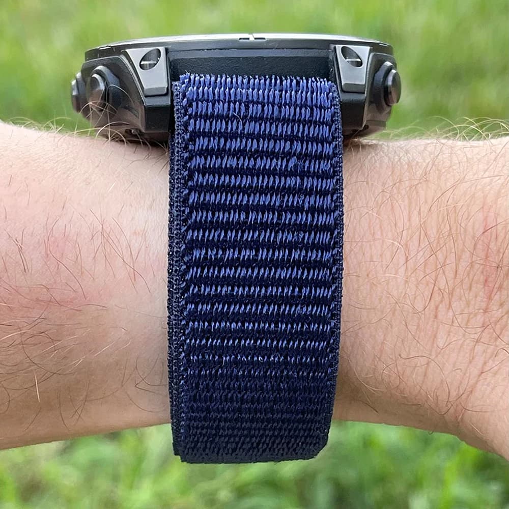 Cinturino per orologio in nylon Quick Fit per Garmin Tactix 8 Delta/Fenix 8 7X/Epix Pro/G1/Forerunner 965/Enduro 3 cinturino sportivo in tessuto con gancio