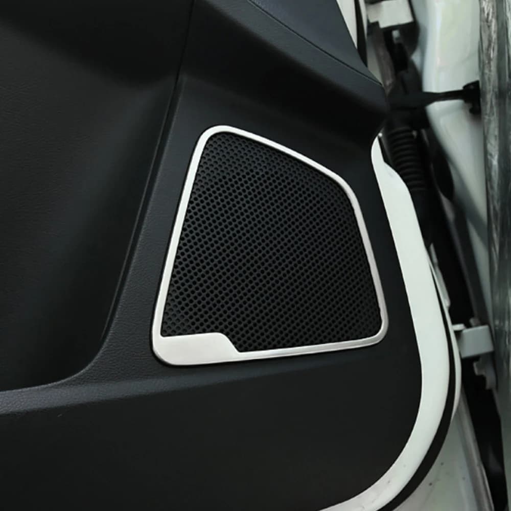 4pcs For Ford Focus 3 4 MK3 MK4 2012-2017 Stainless Steel Inner Door Speaker Audio Sound Frame Ring Molding Garnish Cover Trim