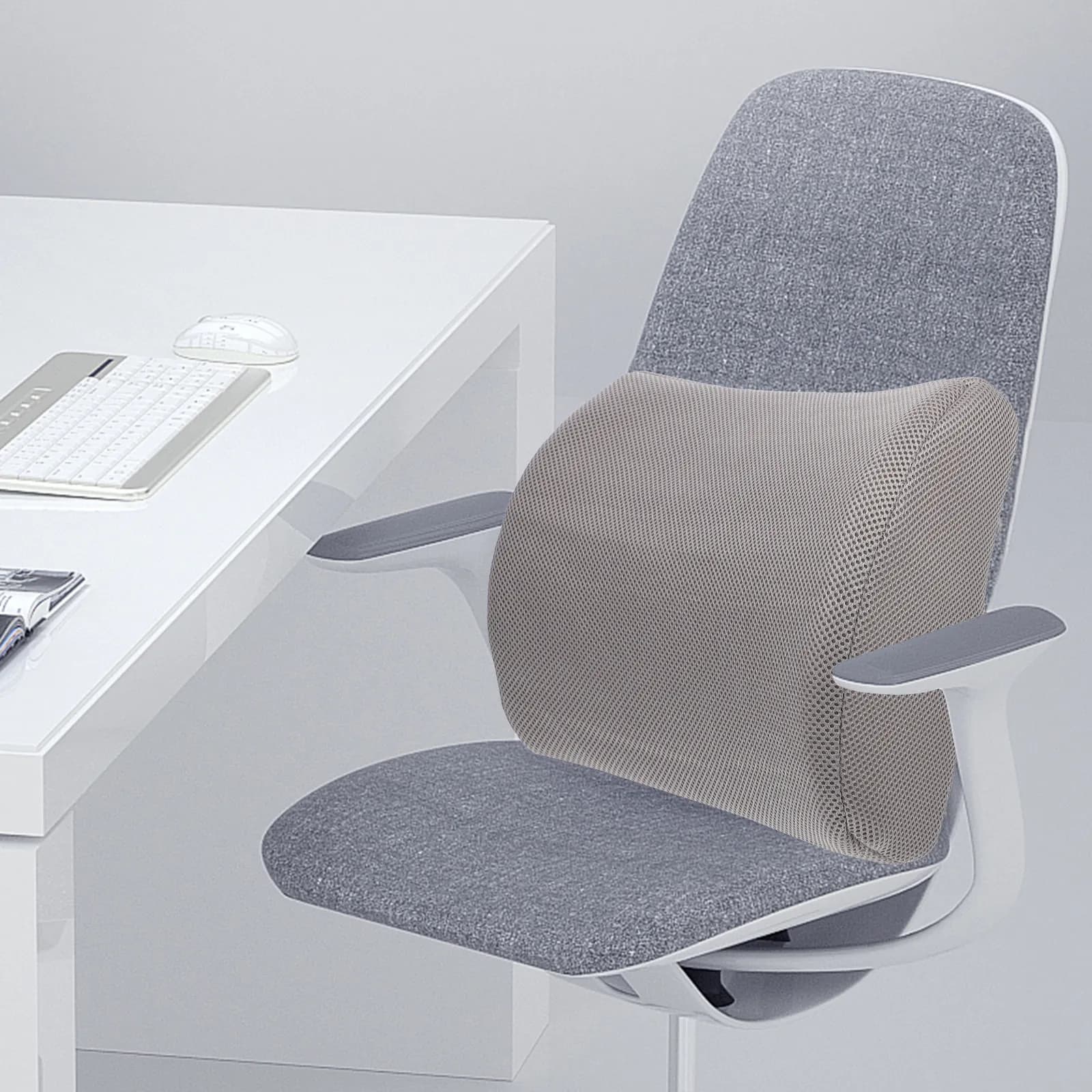 Cuscino Lombare Premium in Memory Foam per Auto, Supporto per la Schiena per Guida, Ufficio, Uso Interno ed Esterno