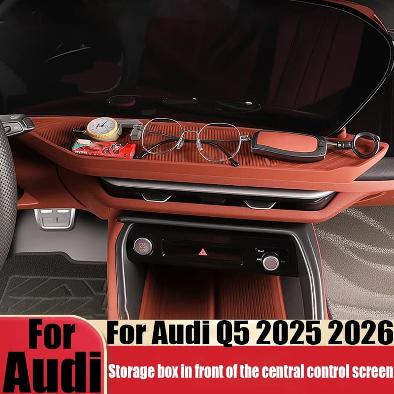 Tappetino portaoggetti in silicone per lo schermo di controllo centrale, accessori decorativi per interni auto per Audi Q5 GU 2025 2026