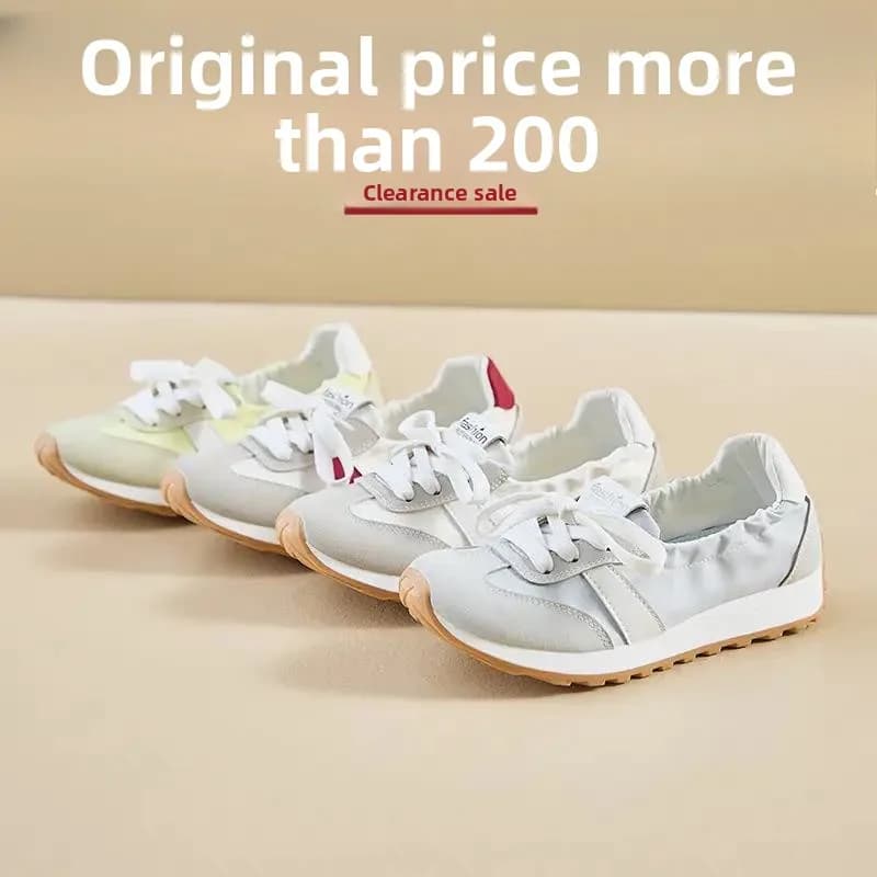 Scarpe sportive slip-on da donna autunno 2024, nuove, leggere, morbide, alla moda, bianche, adatte a gonne, casual e comode.