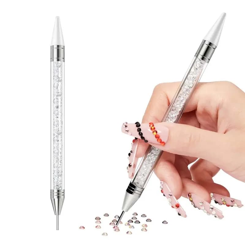 1/4 pezzi nail art set di pastelli diamantati a doppia testa staccabile sostituibile penna per trapano a doppia testa trapano appiccicoso strumento per nail art