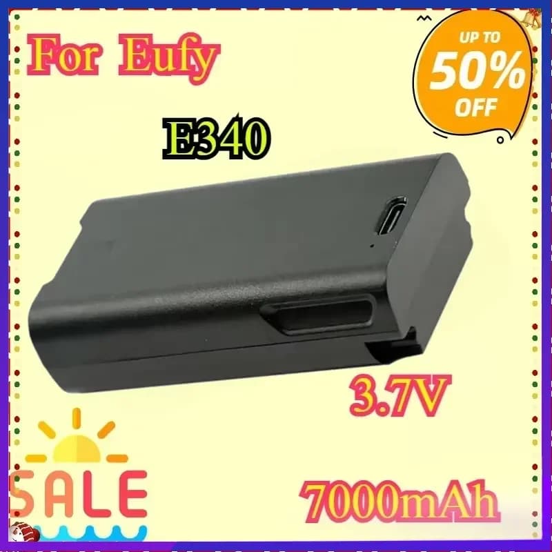 New For HB-E340 25.9Wh 3.7V 7000mAh Rechargeable Battery USB-C Charge New High Quality for Eufy Video Doorbell