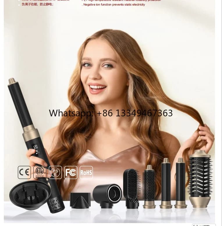 New styler for hair 8 in 1 professional hair dryer plate automatic curler tools for multiple styling with ion function