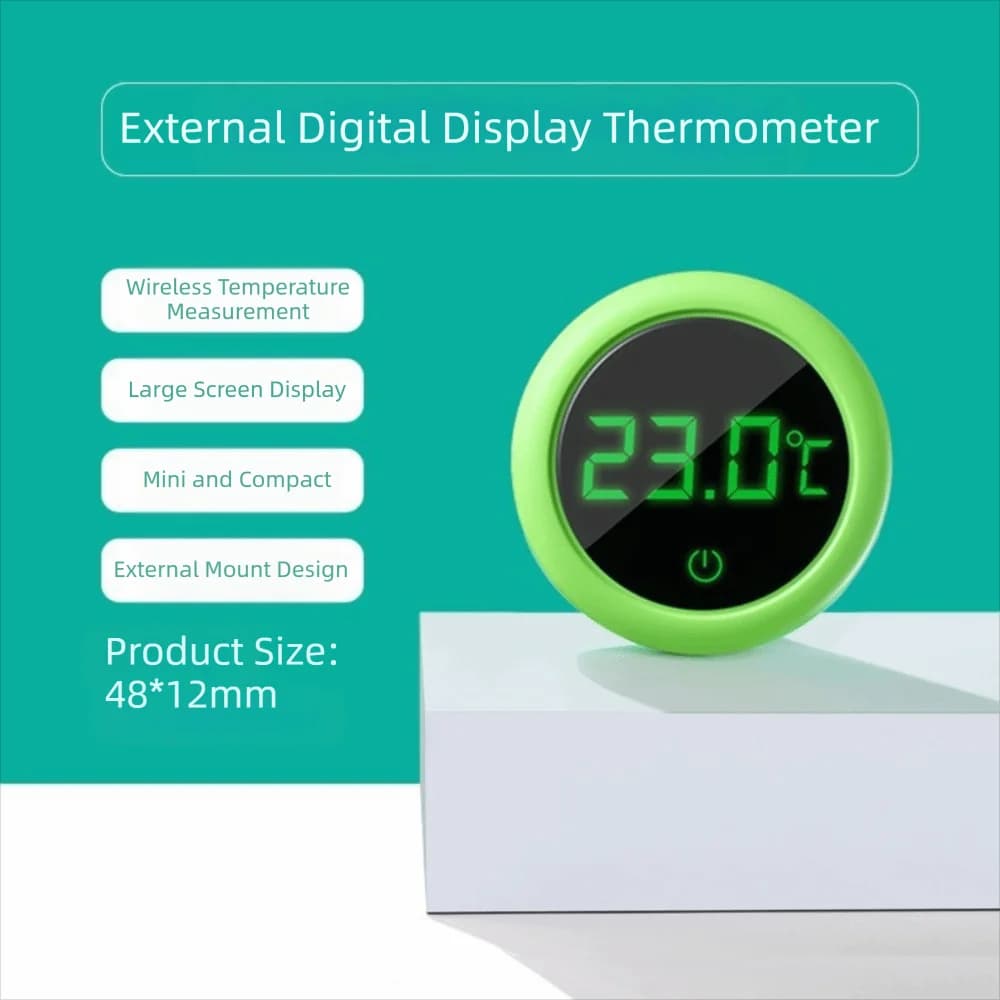 Termometro per Acquario Autoadesivo con Display LED, Schermo Grande, Termometro Digitale per Controllo Temperatura LCD