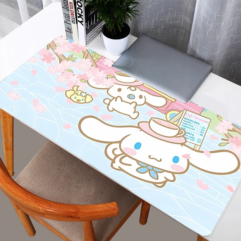 Tappetino per mouse da computer Cinnamoroll Anime, tappetini per mouse da gaming di grandi dimensioni, tappetino XXL per scrivania, tappetino per tastiera e mouse