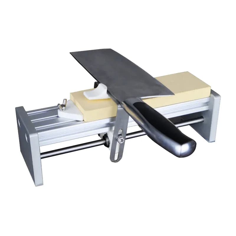 Affilacoltelli Professionale a Angolo Fisso, Sistema di Affilatura Regolabile per Cucina e Lavorazione del Legno, con Pietra Affilacoltelli, Nuovo