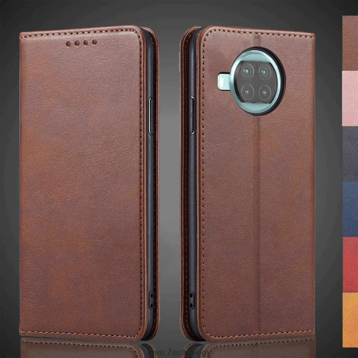 Custodia in pelle con attrazione magnetica per Xiaomi Mi 10T lite 5G Custodia con fondina Custodia a portafoglio Borse per telefono Capa Fundas Coque