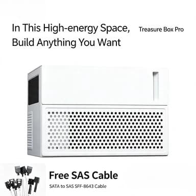 Pro 8‑Bay DIY File Storage Server Enclosure NAS AIO Chassis Compatible with ATX Motherboard For Home Office Data Storage