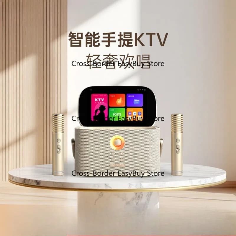 Set di Altoparlanti KTV Portatili Intelligenti per Karaoke Domestico, Macchina Portatile per la Selezione dei Canzoni