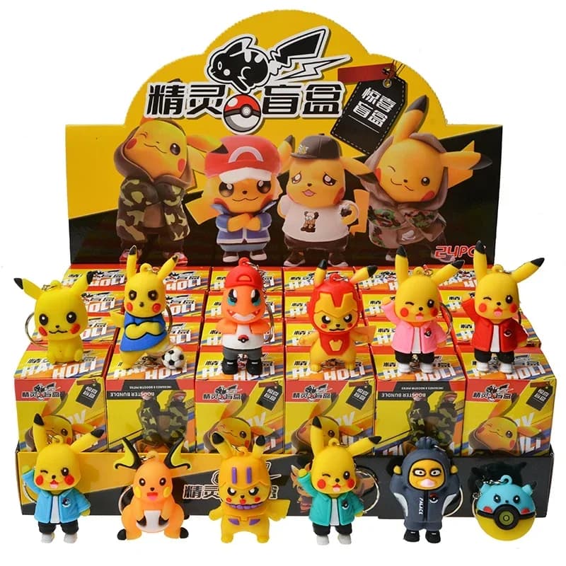 2026**24 pz. Pokemon Pikachu Hero Duel Blind Box, Ciondolo per Auto, Accessori Auto, Regalo a Sorpresa per i Fan