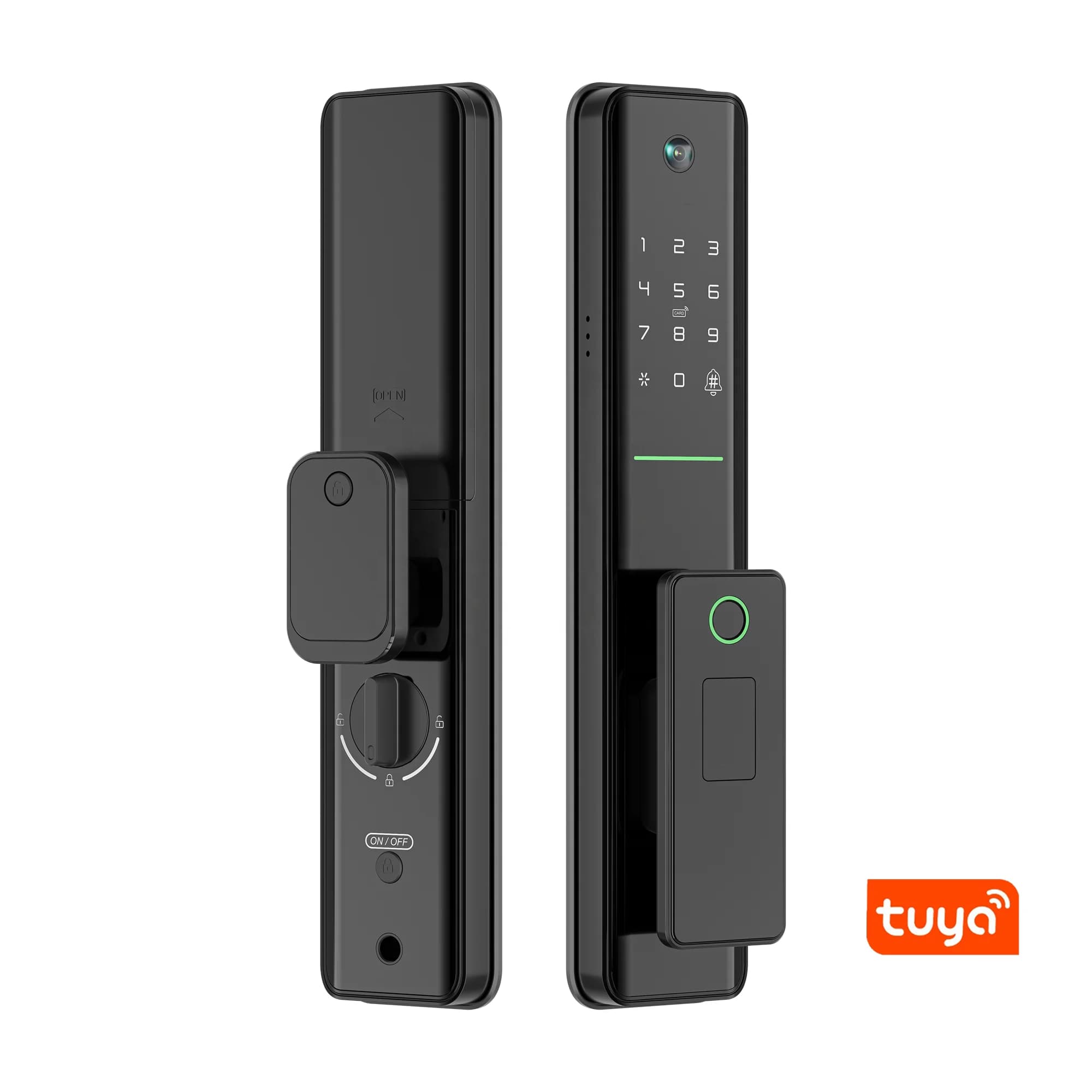 Personalizza la serratura digitale senza chiave Serratura elettronica in lega di titanio Serratura per porta intelligente per la casa con impronta digitale nella fotocamera