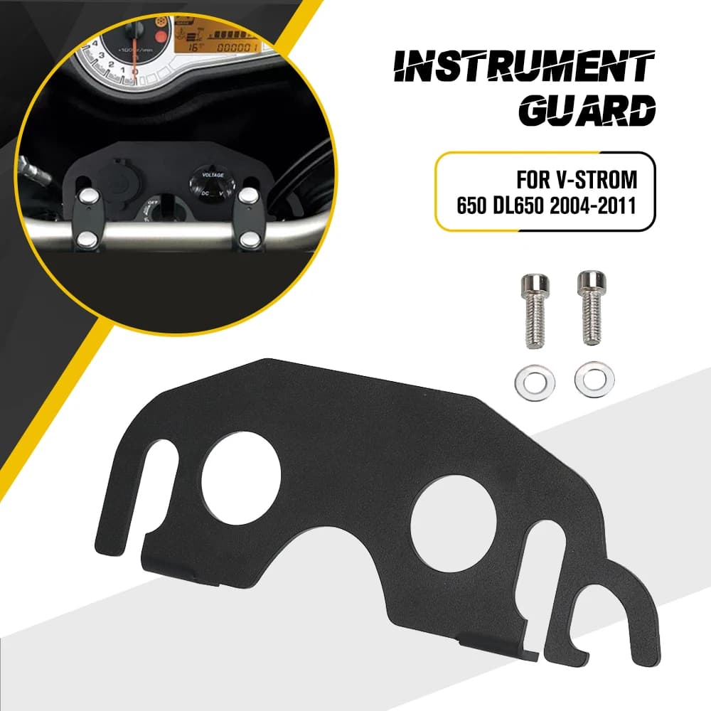 Protezione schermo antifurto TFT per Suzuki V-strom 650 DL650 2004-2008 2009 2010 2011 Mensola ausiliaria Pannello cruscotto USB Aftermarket