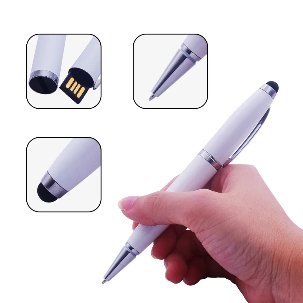Chiavetta USB Penna a sfera in metallo Memory Stick 256GB Pen Drive 128G64G32G16G8G Pendrive Cle USB 2.0 Logo personalizzato regalo